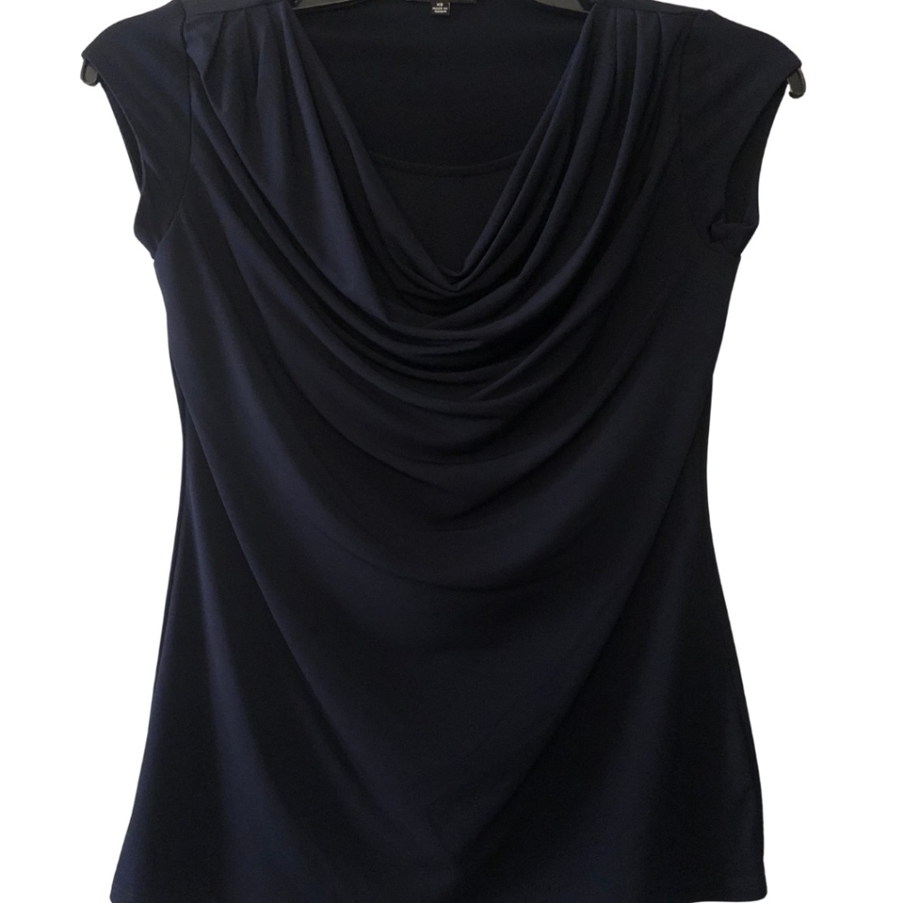 Navy blue work blouse